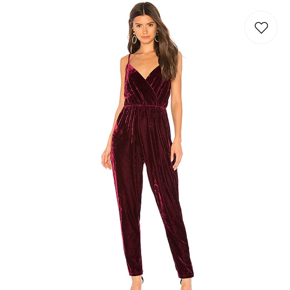 Cameo Velvet jumpsuit in Red Velvet